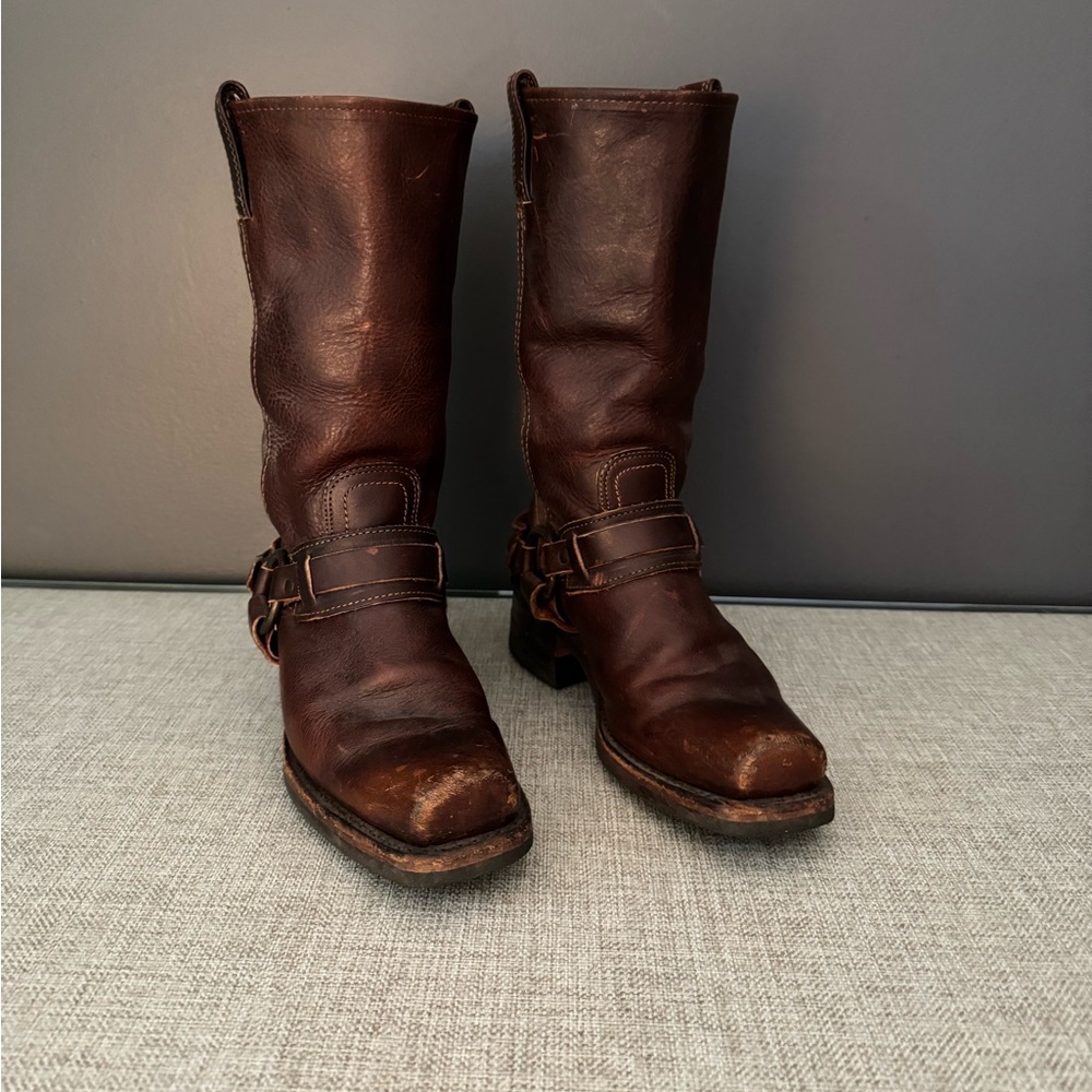 Frye brown Harness Moto Boots size 7